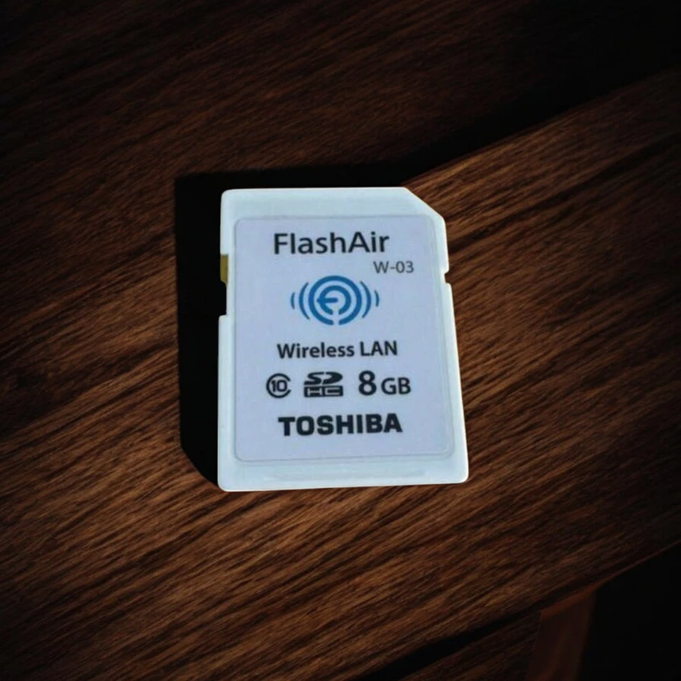 TOSHIBA FlashAir W-03 8GB Wireless Memory Card SDHC Excellent Used Tested - Image 3 of 3
