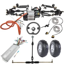 Front Drive Axle Steering Kit 1000W Differential Motor Controller6‘’ wheel kit