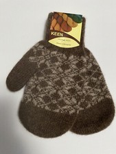 Women  s KEEN Original Wool Mittens Stretch Brown Size L Mongolia NWT
