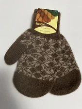 Women’s KEEN Original Wool Mittens Stretch Brown Size L Mongolia NWT