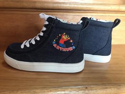 Billy Footwear Arthur Classic High Sneakers Kids Size Lace-Up Zip-On  Shoes