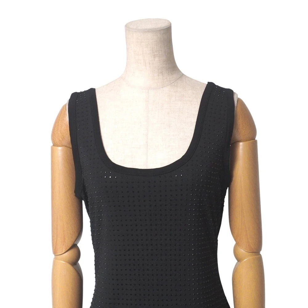 Versace Jeans pezzo unico taglia 40 smanicato punto gioiello con logo tessuto marcato...