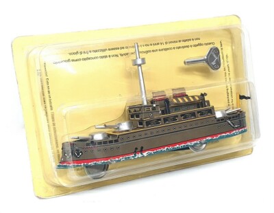 Altaya Appx 20cm Long Tinplate AT10123 - Clockwork Warship On Wheels ...