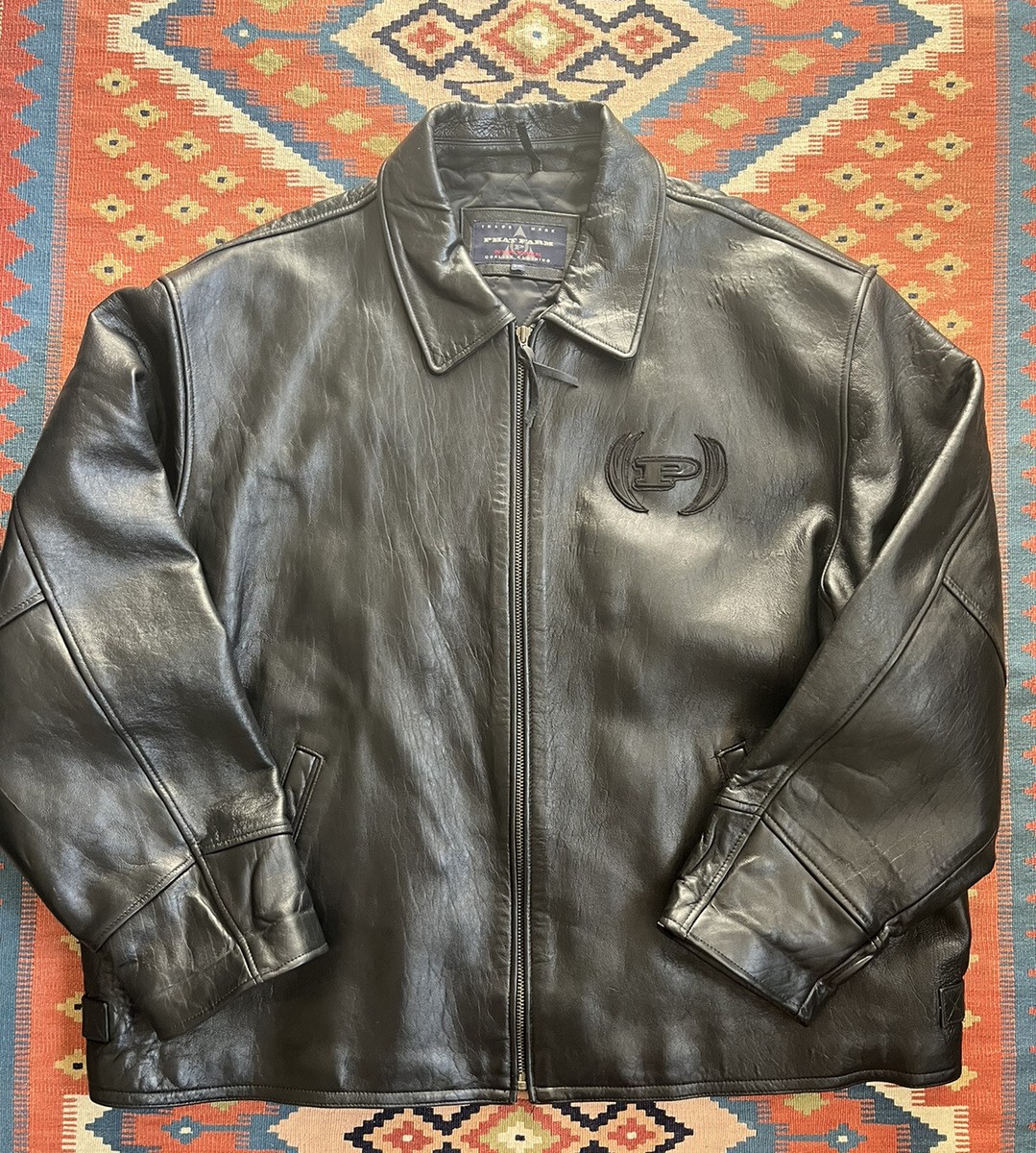 VTG Phat Farm Jacket Mens 5XL BLACK Leather Premium Embossed VTG Phat Farm Jacket Mens 5XL BLACK Leather Premium Embossed