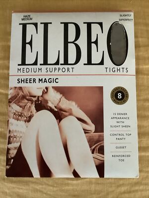 Elbeo Sheer Magic Support 8 Pantyhose Tights Haze Tan Medium