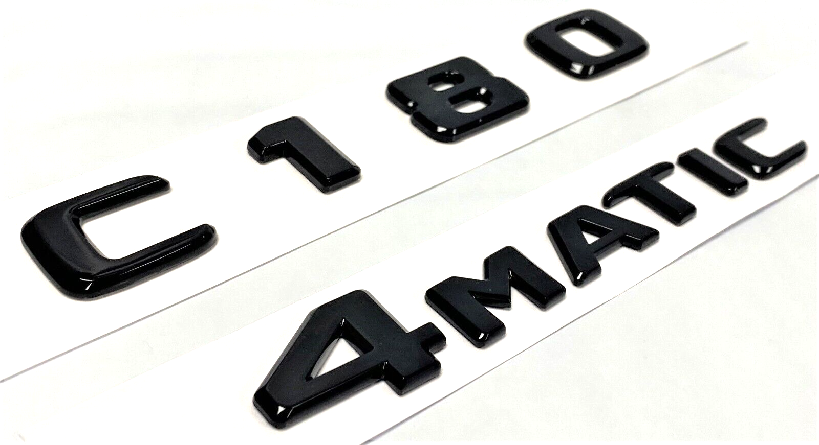 2 C180+4MATIC BLACK FOR MERCEDES REAR TRUNK EMBLEM BADGE NAMEPLATE DECAL NUMBER