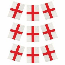 12ft World Cup Cricket Rugby England St George's Day Flag Bunting 12 Flags 