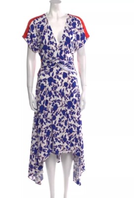 open lace back dress Long Iris Print Dress main image 0
