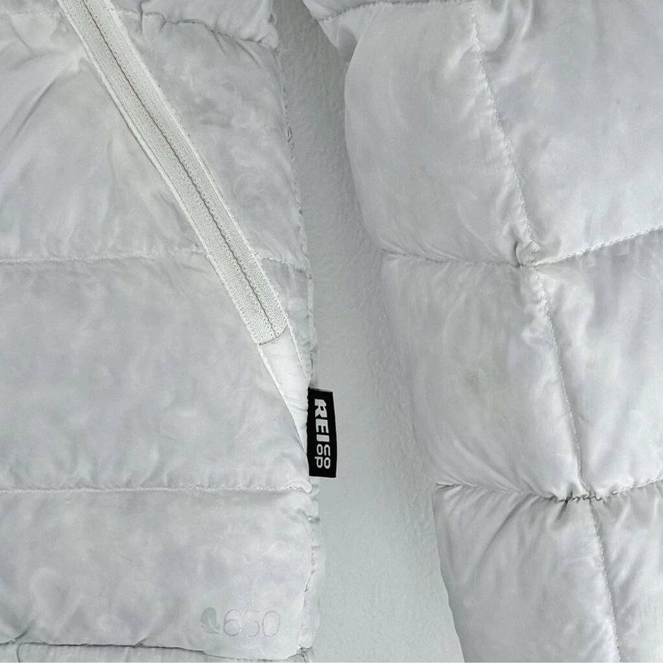 REI Co-op masculino unissex branco salpicado com zíper bolsos/bolsos internos P - Imagem 3 de 4