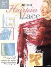  Learn To Do Hairpin Lace Crochet Patterns Annie's Attic Shawl Afghans 2010 NEW