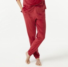 Joyspun Women's Velour Pajama Sleep Pants Red Size 3X
