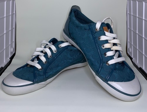 teal coach sneakers