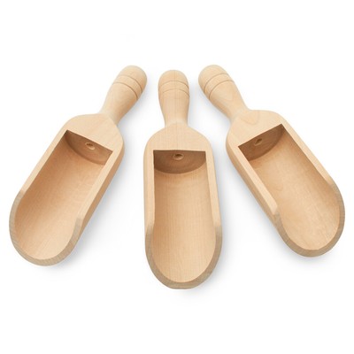 Large Wooden Scoopers 8 inch, Unfinished, for Jars & Canisters | Woodpeckers