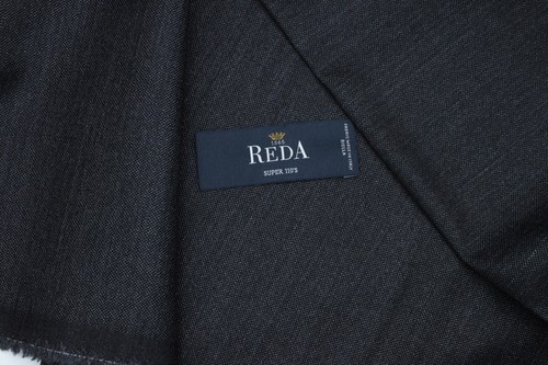 Reda 4m worsted wool-silk-stretch comfort charcoal color Italian suiting fabric - Picture 6 of 9