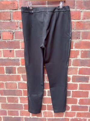 Mint Velvet cigarette trousers Black UK 14S Short Tapered Party EUR 42S  Viscose UK