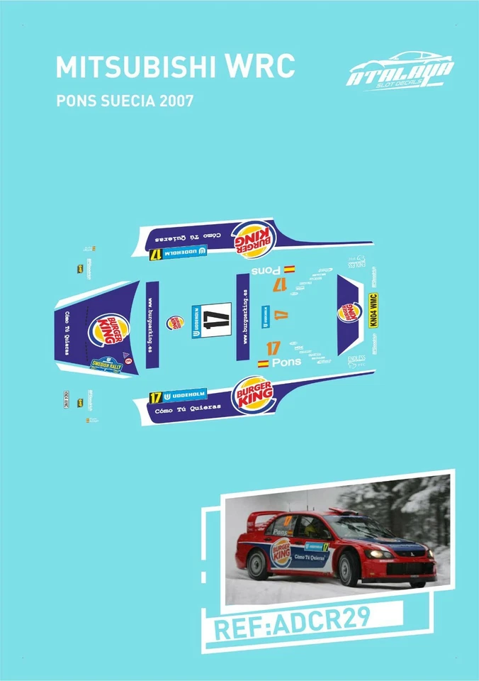 MITSUBISHI WRC PONS SUECIA 2007