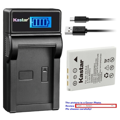Kastar Battery LCD USB Charger for Nikon EN-EL8 MH-62 Nikon Coolpix S7c Camera