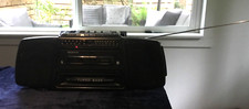VTG 80s Magnavox AW-7590 24" Turbo Bass Dubbing Dual Cassette Recorder Boombox