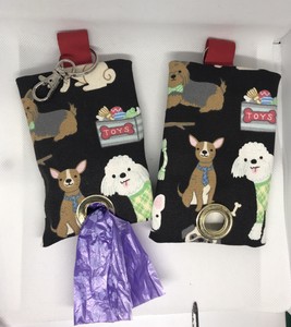 fabric poop bag holder