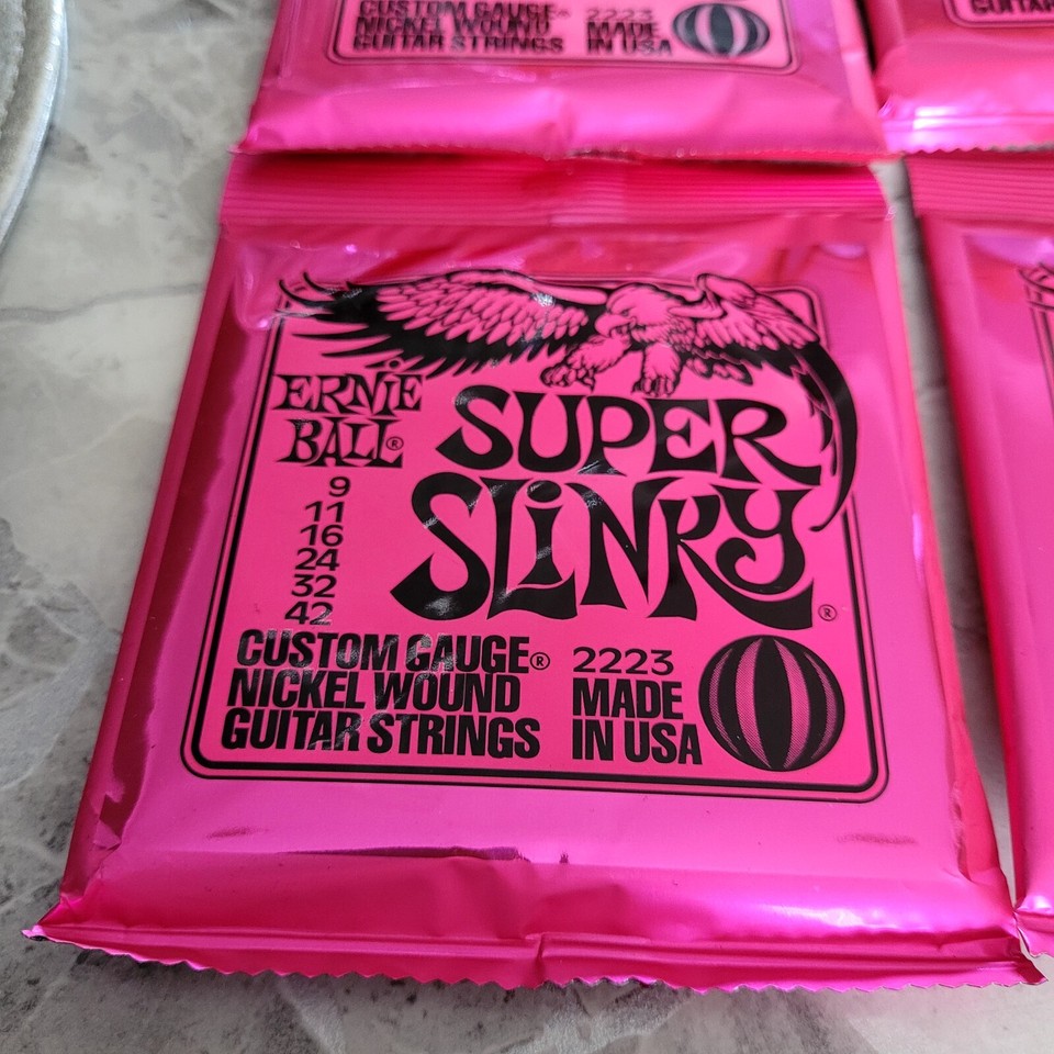 Ernie Ball Super Slinky 942 Guitar Strings 4 Packs New Sealed eBay