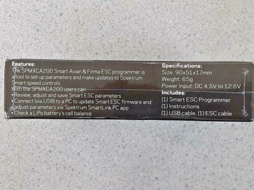 Spektrum RC Smart ESC Programming Update Box SPMXCA200 New!! - Picture 3 of 3