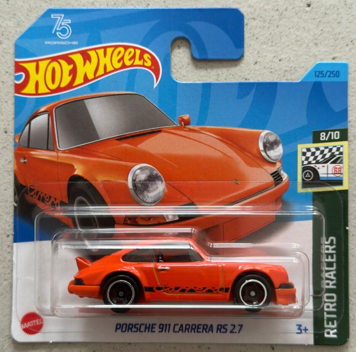 2023 Hot Wheels PORSCHE 911 CARRERA RS 2.7 Retro Racers with Protector