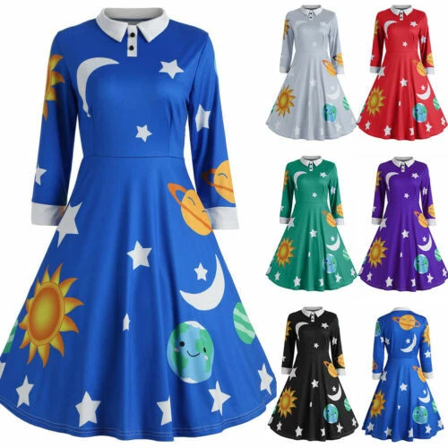 Vestidos de mujer de poliéster, navidad