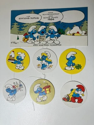 Peyo - schtroumpfs - magnifique et rare calendrier 1984 - Dupuis - Photo 1/2
