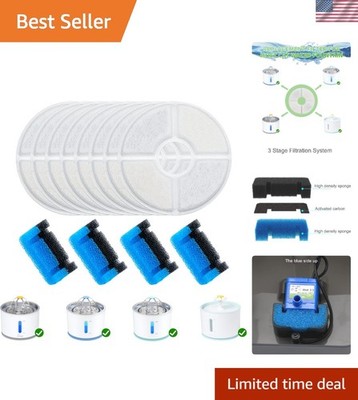 Sustainable Filter Solution: 12 Carbon & Pre-Filter Sponges for Cat Fountains