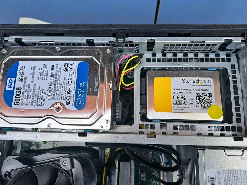 HP EliteDesk 800 G3 SFF|i5-6500 3.2GHz|12GB RAM|500GB HDD|M.2 RAID ADAPTER|WIFI  - Image 3 of 4