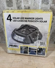 Manor House Solar LED Metal Waterproof Marker Lights Driveway Walkway Deck Fence