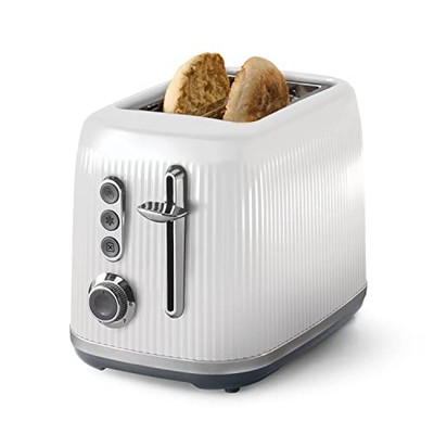 Oster Retro 2-Slice Toaster White Quick-Check Lever Extra-Wide Slots, Used