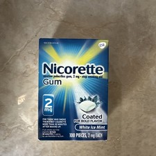 Nicorette OTC Stop Smoking Nicotine Gum, 2mg, 100ct -exp05/2026 