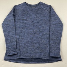 ClimateRight by Cuddl Duds Fleece Lined Long Sleeve Shirt Women s M Blue Stretch