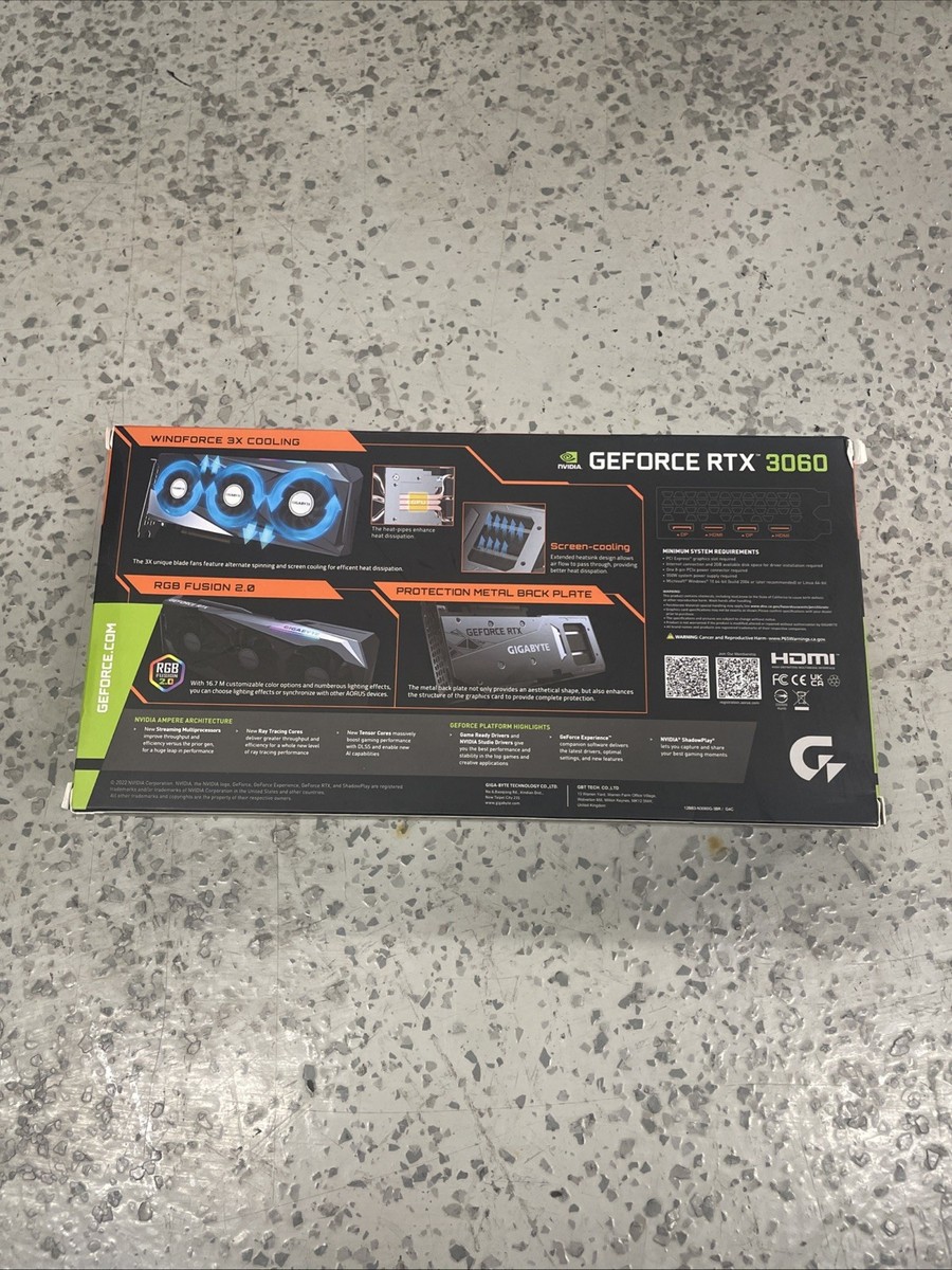 GIGABYTE NVIDIA GeForce RTX 3060 12GB GDDR6 Graphics Card