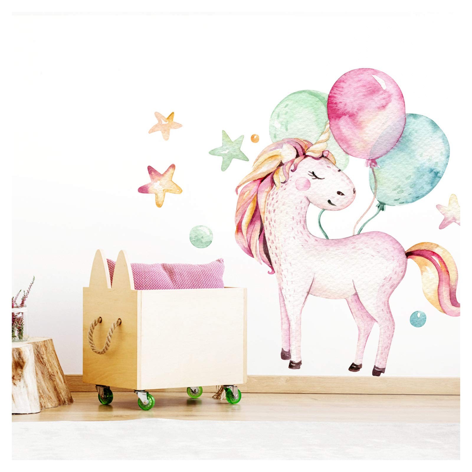 Sticker mural licorne DL141 pour relooker facilement une chambre 30x40