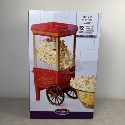 Nostalgia Vintage Collection Hot Air Popcorn Maker 12 Cup Oil-Free Red OFP501