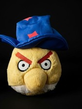 2011 Angry Birds Wizard Hat Yellow Chuck Plush 2011 Commonwealth