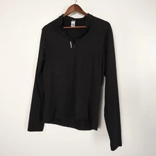 Btwin Decathlon Men’s M. Black Long Sleeve 1/4 Zip Cycling Athletic Pullover