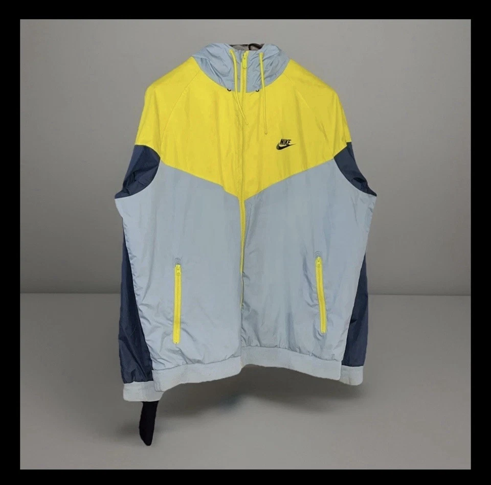 Chaqueta Nike Windrunner Para Hombre Talla 2XL (46 Pecho) Retro Amarillo, Cielo, Foto 3 de 4