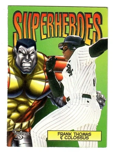 FRANK THOMAS 1998 Skybox Dugout Axcess Colossus Marvel Superheroes #9SH CHICAGO