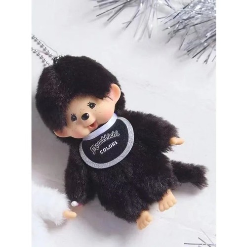 MONCHHICHI- Girl Keychain Sekiguchi 5.9" Bib Monkey Collectible Plush Doll Toy - Picture 5 of 34