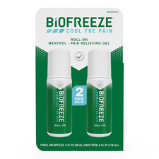 BiOFREEZE Cool the pain Menthol Pain Relief Roll-On, 3 fl. oz/2 pk