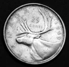 1959 25¢ silver coin that shows some details - great investment in silver