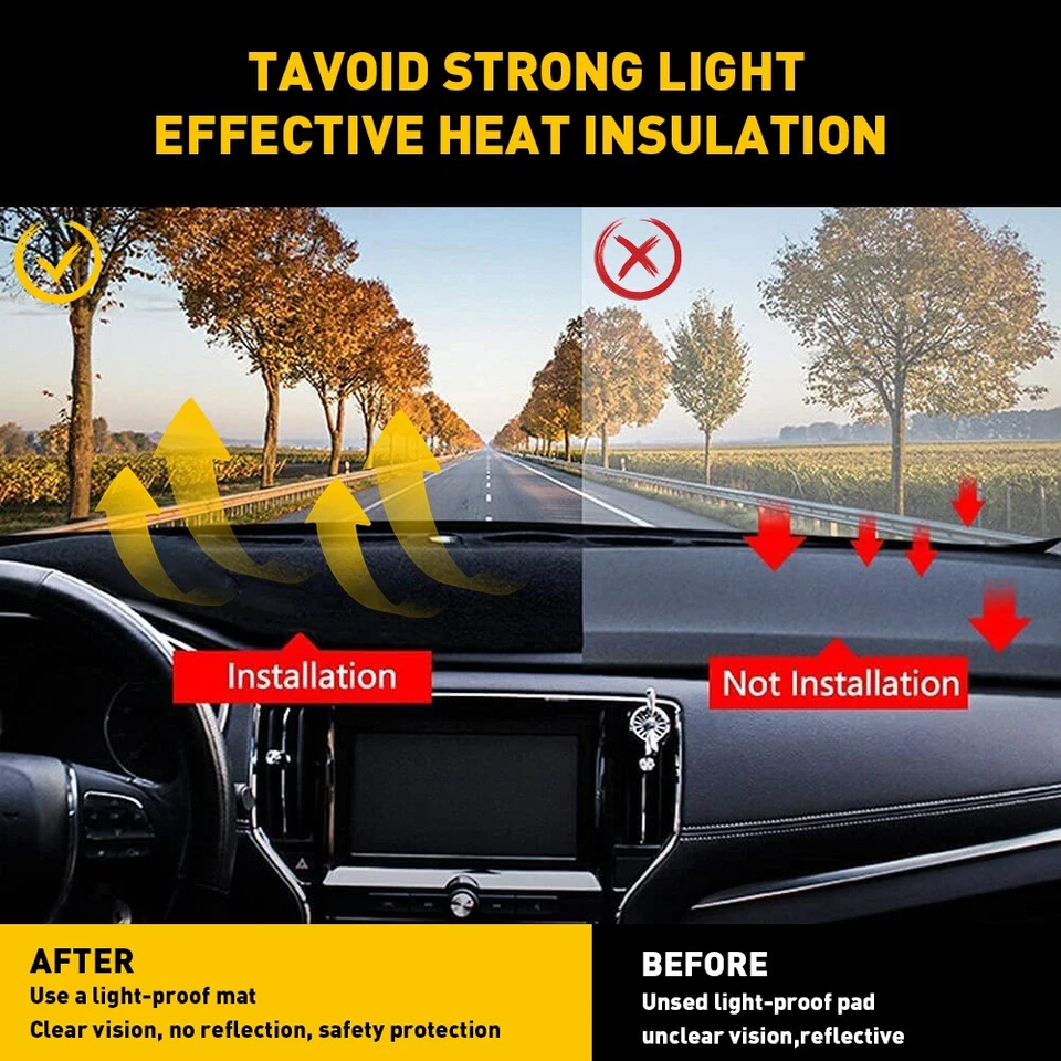 Dash Cover Mat Dashboard Pad for 2019-2021 Chevy Silverado 1500 2500 GMC Sierra - Image 3 of 4