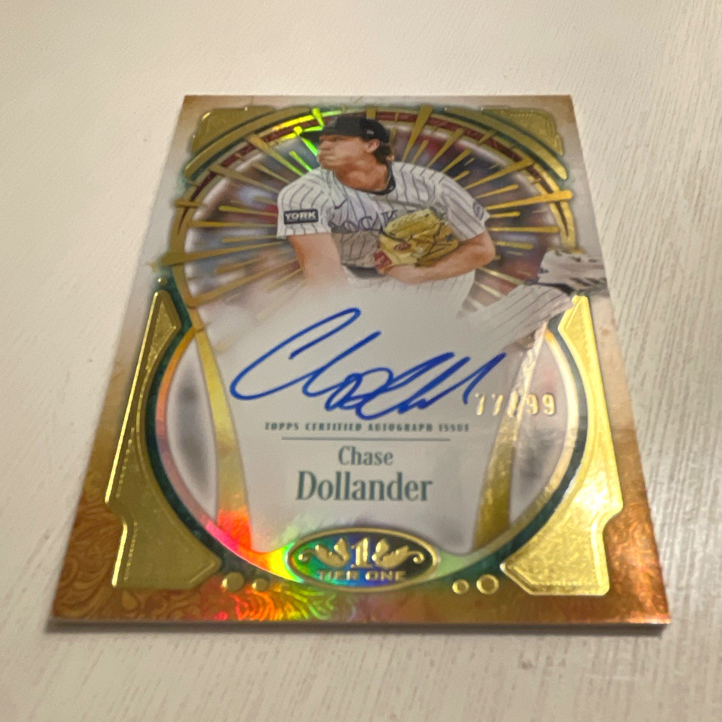 Topps 2026 Tier One Baseball Chase Dollander Rockies Xplosion Auto T1XA-CD /99