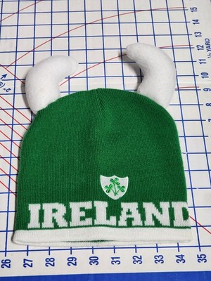 Beanie Ireland horns soft one size skull cap 