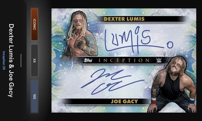 Dexter Lumis Joe Gacy - Dual Signature Iconic - Topps Slam WWE Inception 26