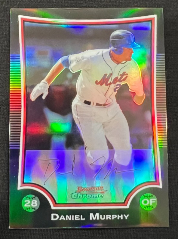 DANIEL MURPHY 2009 Bowman Chrome Refractor #66 Rookie Card RC MLB New York Mets