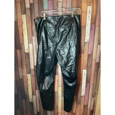 Old Navy Extra High Rise Skinny Black Faux Leather Pants Women  s Size 14